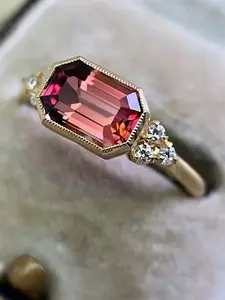 1 PC Pretty Cubic Zirconia Ring For Women Fashion Engagement Rings For Wedding Engagement Party Jewelry Valentine's Day Gift