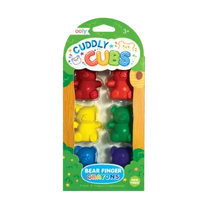Cuddly Cubs Bear Finger Crayons - Set of 6