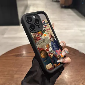Cute Paddington Bear Phone Case for iphone 17 16 Air 15 14 Pro Max Plus soft shell Cover