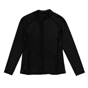 SwimZip Women's UPF 50+ Long Sleeve Rash Guard with Pockets