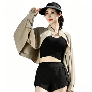 Women's Cooling Shawl Arm Sleeve Neck Sun Protection Cape Sun-proof Cover Cloak for Women Summer SPF Long Sleeve