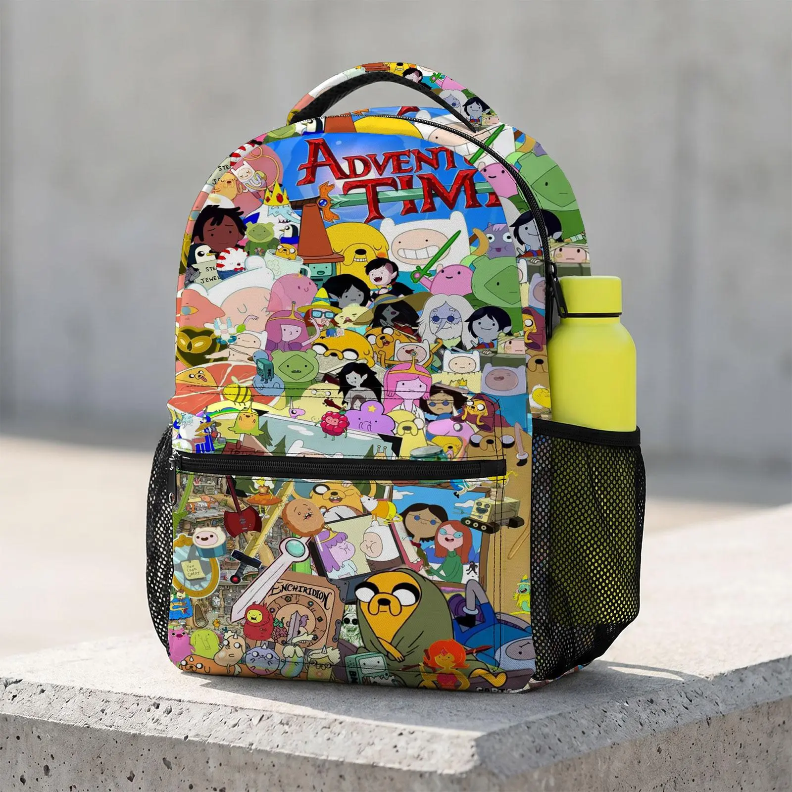 Adventure-Time Cute Cartoon School Backpack for Teen Girl | Aesthetic Print Bookbag for Kids & Students | Large Capacity Casual Daypack