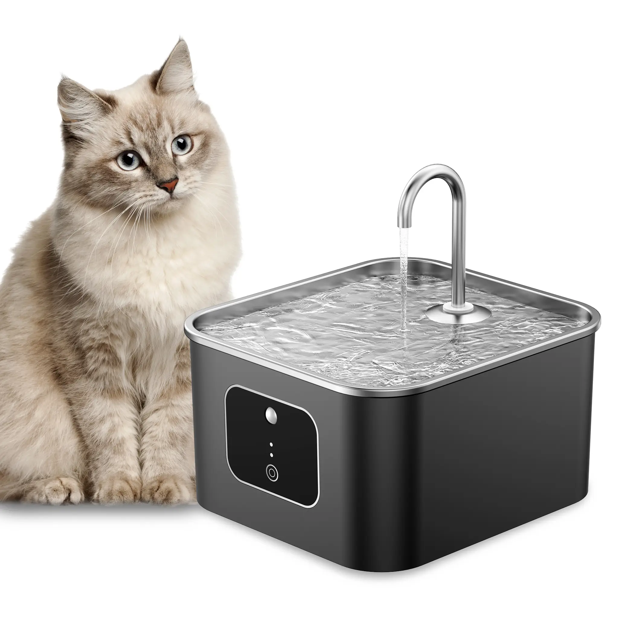【Pettok】Cat Water Fountain 3.5L Large Capacity Automatic Water Dispenser for Cats and Dogs Indoor/Outdoor Use with 4000mAh Battery Operation