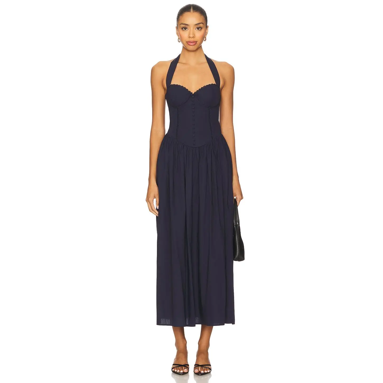 Runaway The Label Adaline Midi Dress in Navy
