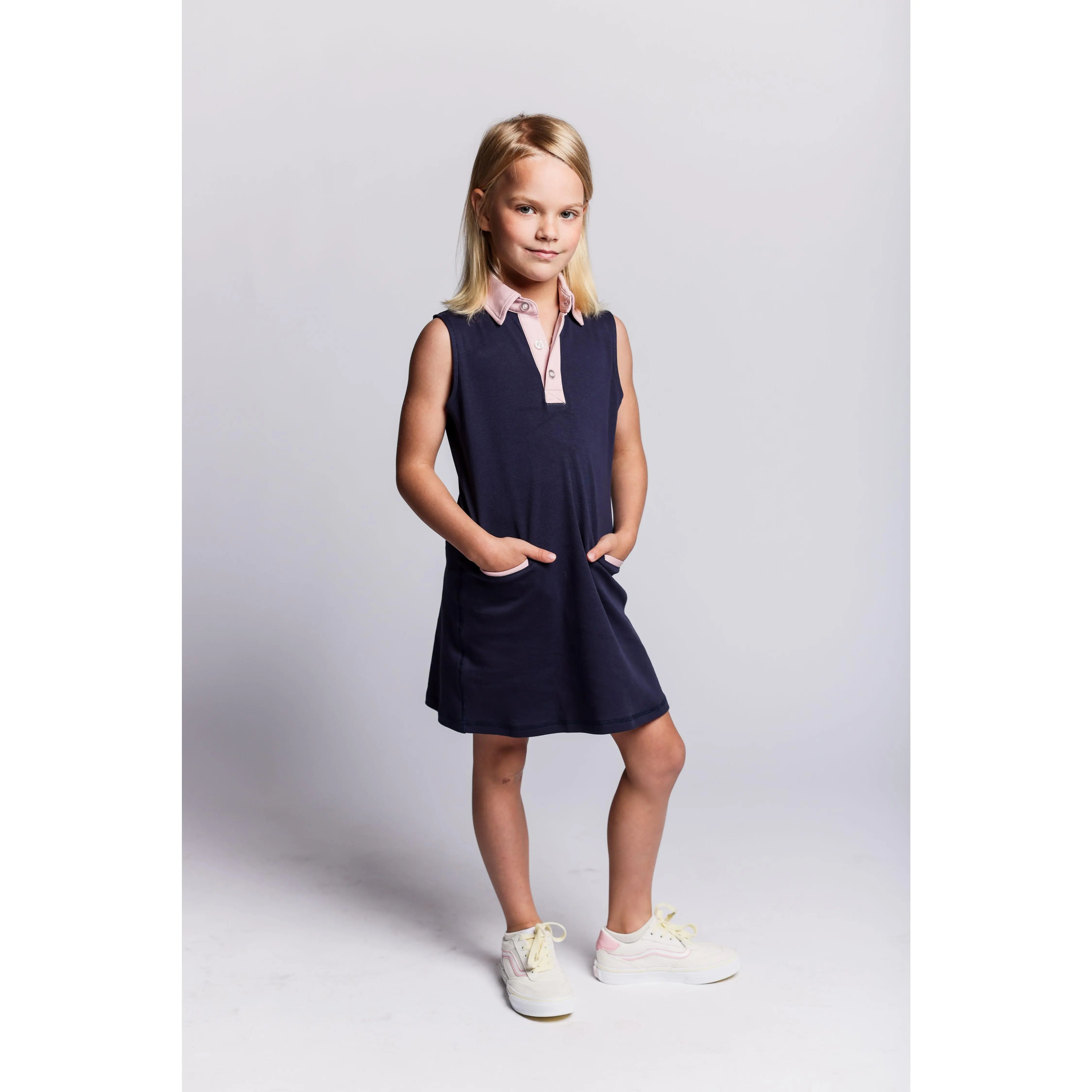 Selah Shift Dress- Harbor Blue & Pink Sand