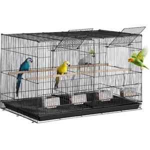 VEVOR 30 Inch Flight Bird Cage, Stackable Bird Cage Parakeet Cage with Slide-Out Tray and Handle, Small Parrots Birdcage for Cockatiels Budgies Conure Macaw Finch Lovebirds Canaries PigeonsVEVOR Super Brand Day