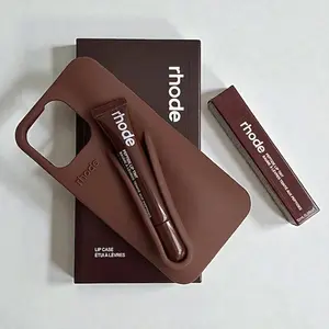 Rhode With Lip Gloss Phone Case for iPhone 16 15 14 13 12 17 11 Pro Max Plus Lip