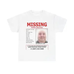 Hubert Skeletrix Missing Poster Tee, Hip Hop Concert Tshirt, Unisex Graphic Tees, Vintage Streetwear Style Tee, Rapper Outfits, Men's Tour Fashion, T-shirt Gift For Fans, 90s Music Merch, Y2K Clothing