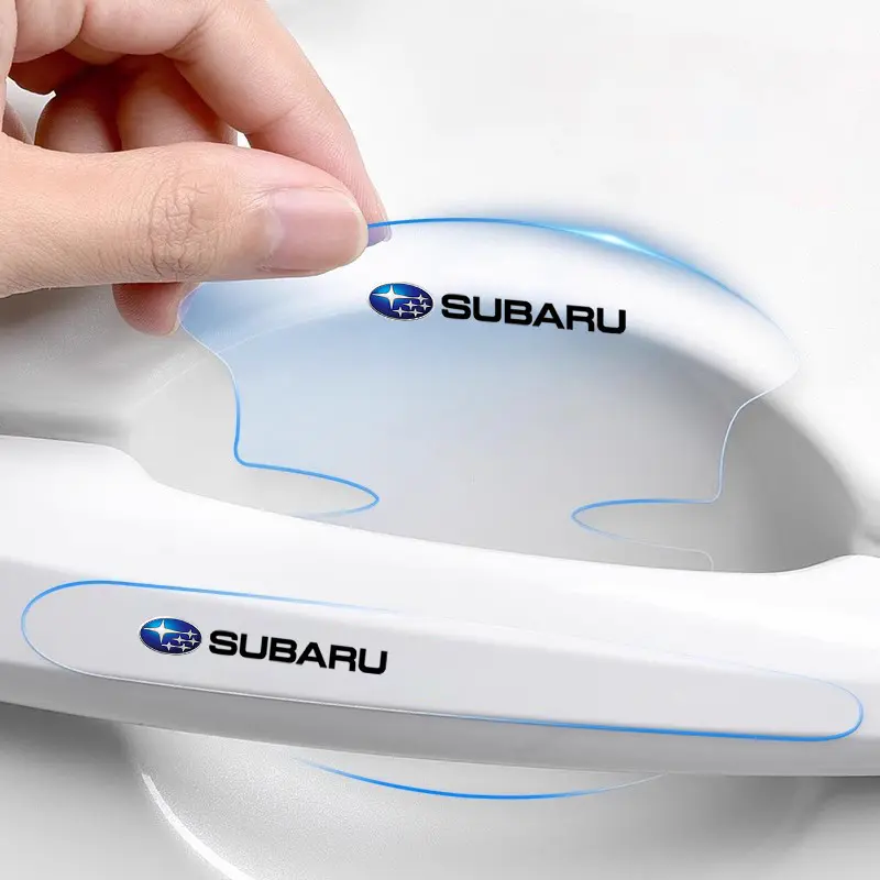 8Pcs TPU Car Door Bowl Anti-scratch Stickers Decals For Vehicles Side Decals Film, Decal For Cars, Automotive Decorative Accessories, Vehicle Exterior Decoration For Subaru Crosstrek Forester Outback Impreza BRZ WRX Ascent
