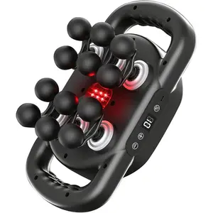 12-Head Massage Gun Deep Tissue, Electric Percussion Muscle Massager Tool with 9 Levels & 9 Modes, Cordless