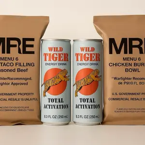 Double MRE Wild Tiger Energy drink bundle Hydration Nutrition Survival Camping