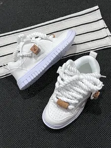 Men's Casual Shoes, Trainer, Large Size Canvas Sneakers, Walking Shoes, Flatforms, Anti-Slip Durable, Fashionable Versatile, 45 Code, Round Toe, Lace-Up