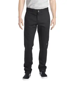 Dickies Men's Skinny Fit Double Knee Work Pants, Black