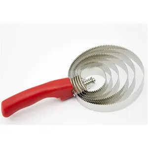 Reversible Stainless Steel Curry Comb Horse Brush Scraper with Soft Touch Grip (Red)