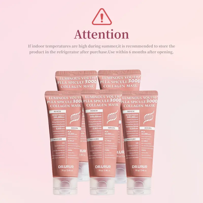 [Dr.URUR] LUMINOUS YOUTH PLLASPICULE 3000 COLLAGEN MASK——Pack of 5.