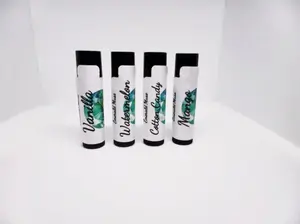 Emerald Muse Handmade Lip Balm - Mango Butter Avocado Jojoba Coconut Oil Beeswax Formulation - Cruelty-Free Lip Care Moisturizer - Mango Vanilla Watermelon Cotton Candy Scents - Pack of 2 - US