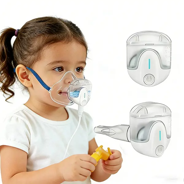 Portable Mesh Nebulizer with Masks and Mouthpiece Travel and Home Use Wearable Design Nebulizer Soft