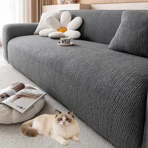 Classic Fashion Plain Color Sofa Cover, Anti-Slip, Wrinkle Resistant, Durable, Skin-Friendly, Multi-Size, All Seasons