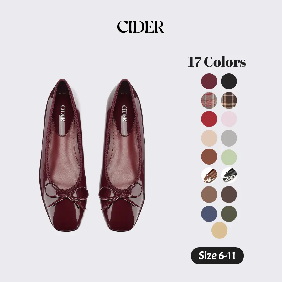 Cider Bow Ballet Mary Jane Flats – Cushioned Square Toe Flats for Women,Non-Slip Comfort Shoes for All-Day Commute & Office Wear Footwear Dealsforyou
