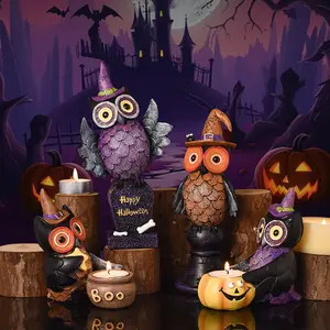Halloween Owl Ghost Skull Crow Desktop Crafts Home Decor