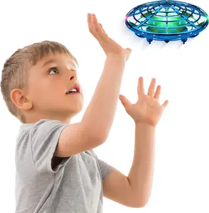 Scoot Hand Operated Drone for Kids or Adults - Hands Free Motion Sensor Mini Drones, Easy LED Indoor Rechargeable UFO Toy Flying Orb Ball Drone Toys for Boys and Girls (Blue)