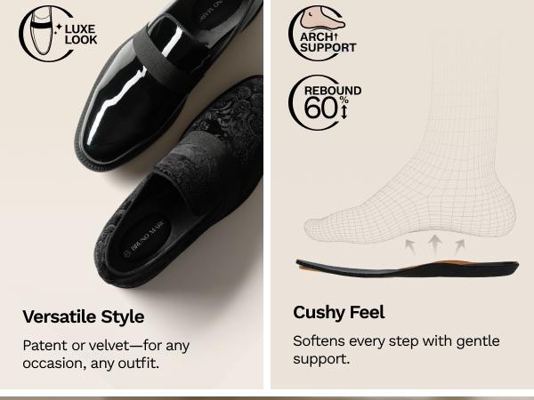 Bruno Marc Men's Stylish Velvet Tuxedo Dress Shoes with Memory Foam Insole & TPR Outsole for Greater Stability and Comfort SpringStatements