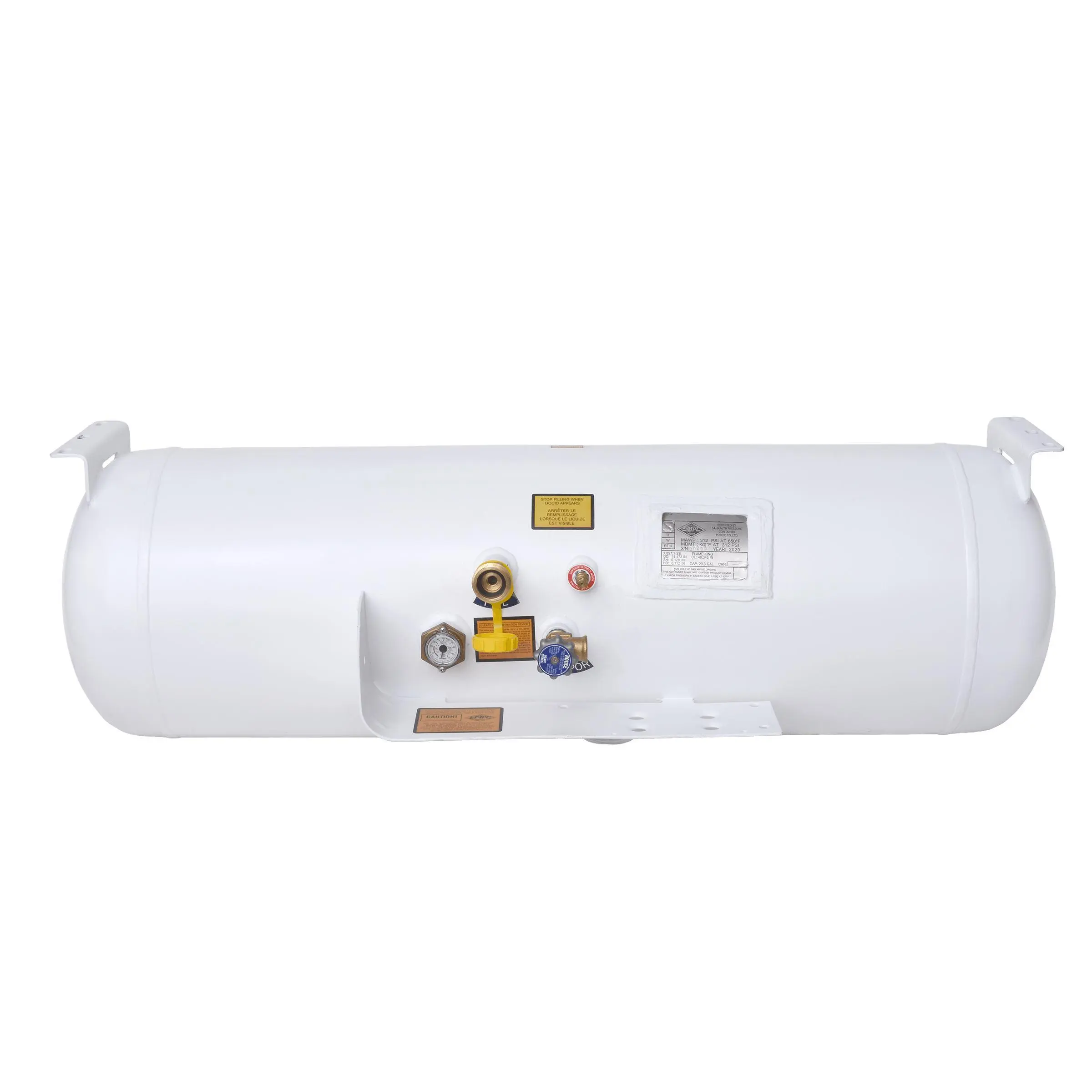 Flame King 29.3 Gallon RV, Van Or Trailer Horizontal Under Mounted ASME Propane Tank Cylinder