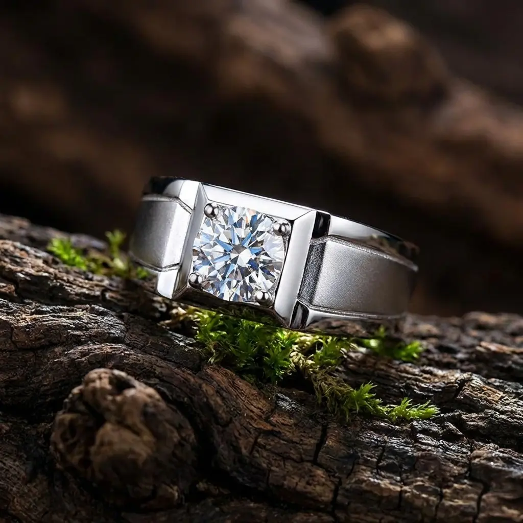 Vanguard Prism Moissanite Ring (Male)