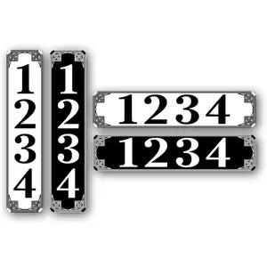 Personalized 4"x18" Custom Address Sign - Durable Aluminum Metal Sign with Custom Text, Optional Horizontal or Vertical Layout