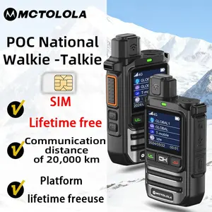 SIM card lifetime free 4G LTE two-way radio walkie talkie with large capacity battery, ultra long standby and unlimited transmission range, durable and portable, Remote, reliable communication, suitable for outdoor sports, travel