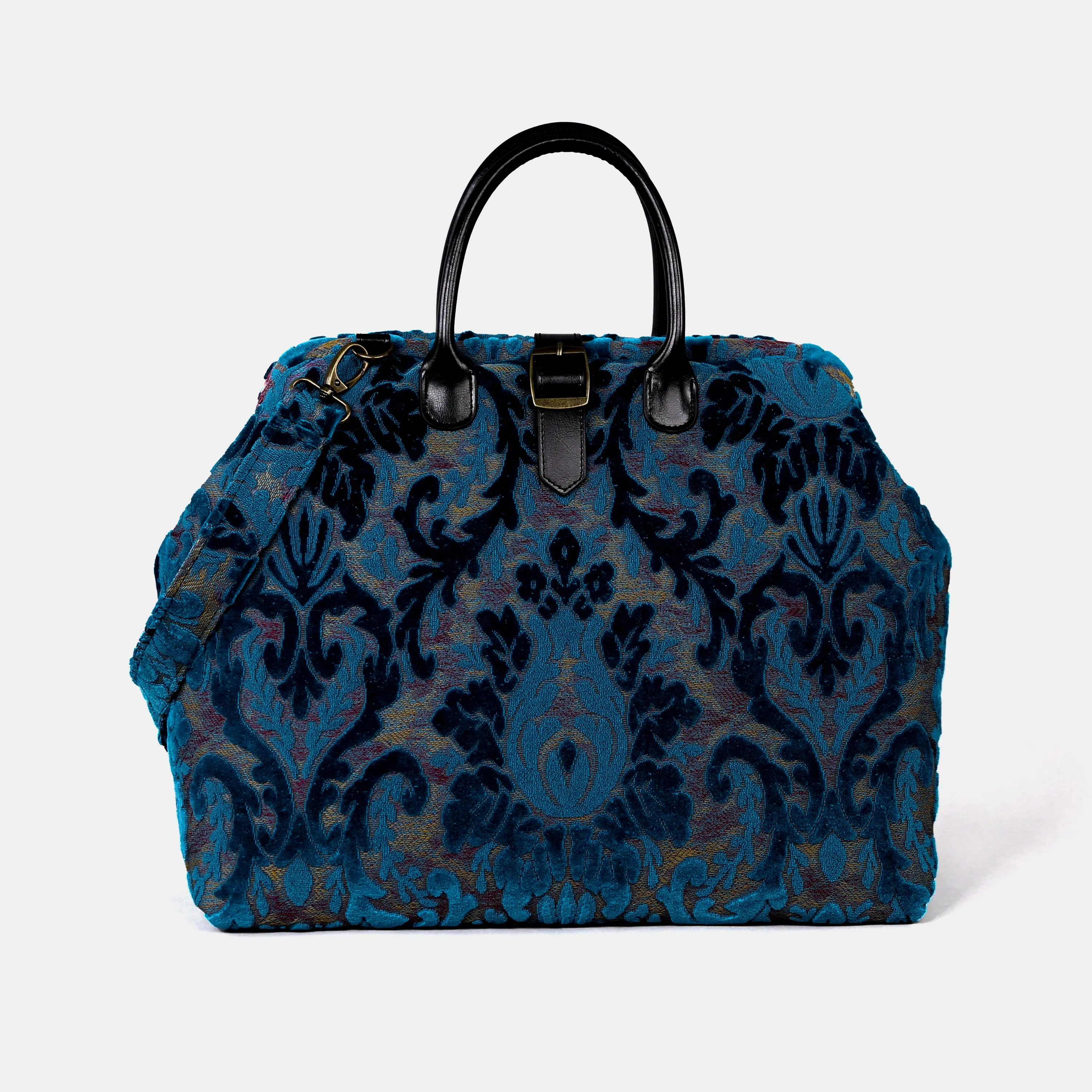 Burnout Velvet Aqua Blue Mary Poppins Weekender