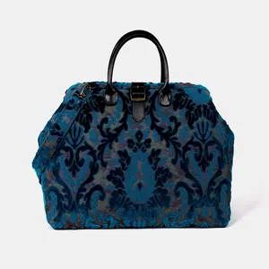 Burnout Velvet Aqua Blue Mary Poppins Weekender