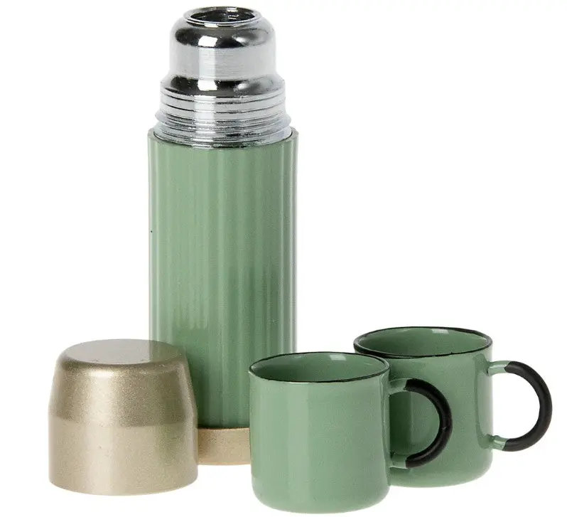 Maileg Thermos And Cups, Mouse - Mint