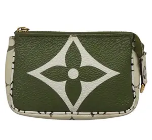 Pre-owned Louis Vuitton Coated Canvas Small Leather Goods Mini Pochette/key pouch (rare)