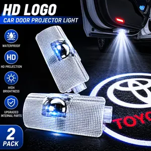 HD LED Car Door Logo Projector Lights for Toyota 4Runner Camry Corolla Highlander Tundra Prius Sienna Land Cruiser | Plug & Play Welcome Puddle Lights | Ghost Shadow Courtesy Lamps 2PCS