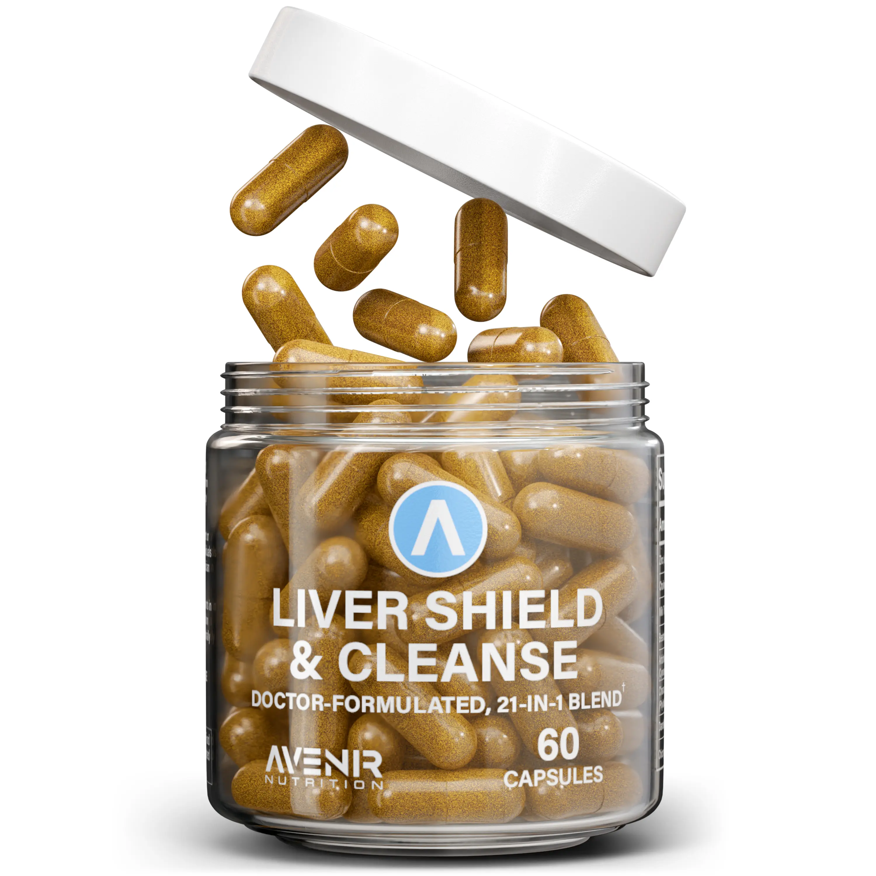Liver Shield | Herbal Liver Cleanse Detox & Repair Supplement | Milk Thistle & Artichoke Extract Supplements | Fatty Liver & Health Support | 60 Capsules for Men and Women
