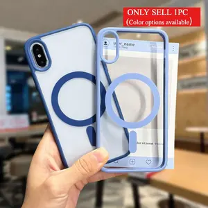 New Magnetic Wireless Charging Protective Case for IPhone X/XS XR XS Max Hard Acrylic Cover Protector