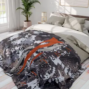 SITKA Gear Camouflage Pattern Velvet Blankets Decor Multifunction Soft Office Bedding Blankets Plush Thin Quilt