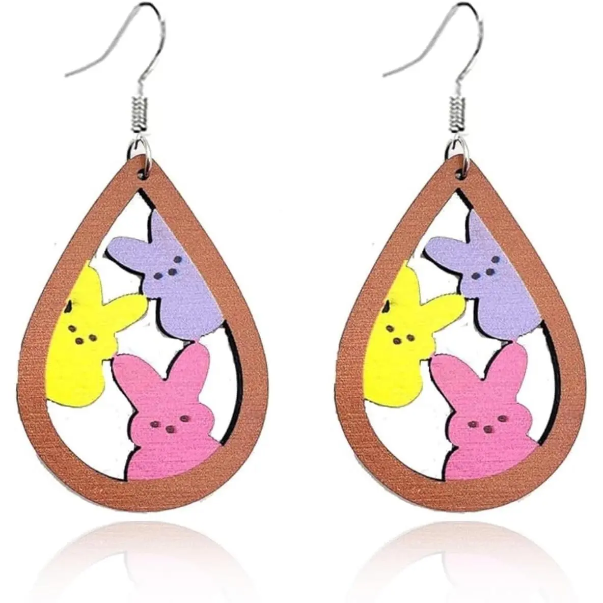 Easter Earrings for Women Peeps Bunny Earrings Cute Spring Rabbit Drop Earring Easter Basket Stuffers Decorations Gifts