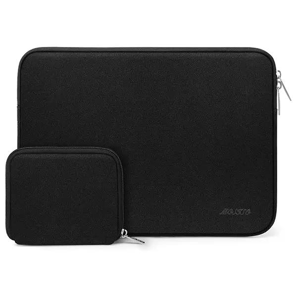 MOSISO Laptop Sleeve with Small Accessory Pouch, Available in 12.3-18.5 Inch Sizes, Soft Neoprene Padded Computer Case with Zipper, Slim Protective Carrying Bag for HP Dell Lenovo ASUS Acer Chromebook
