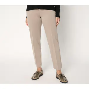 Isaac Mizrahi Live! Petite Sublime Stretch Ponte Straight Ankle Pants