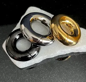 1 Piece Large Gauge IMPLANT GRADE TITANIUM Hinged Segment Ring/Hoop - Easy and Secure Clickers - Gauges 12g (2mm) thru 2g (6mm)