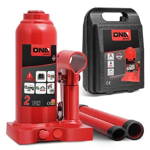DNA Motoring 11.8" 2 Tons (4409.2 lbs) Car Pickup SUV Auto Repair Manual Automotive Hydraulic Welded Bottle Jack Red