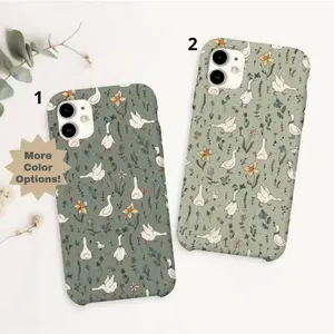Silly Goose Wildflower Phone Case| Cottagecore Aesthetic| Cute Bird Lover Gift| Durable Cover for iPhone 17, 16, 15, 14, 13, 12, 11, Samsung and other models.Makes a great gift for friends or family.