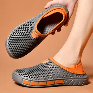 Men's Summer Comfortable Garden Shoes, Casual Home Slippers, Solid Color Couple Versatile Slippers, Lightweight Breathable Clogs, Beach Shoes