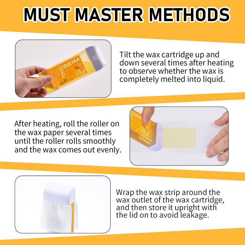 Roll-On Waxing Kit for Women, Digital Wax Warmer & Refill Set for Smooth At-Home Hair Removal, Gentle Body Care