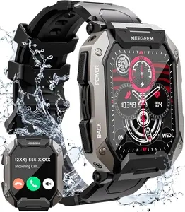 Smart Watch for Men，with Answer/Make Call 100+ Sports Modes Fitness Smart Watch, IP68 Waterproof 80 Days Extra-Long Battery Heart Rate/Blood Oxygen/Sleep Monitor Smartwatch for Android and iOS,Cyber Bluetooth-5