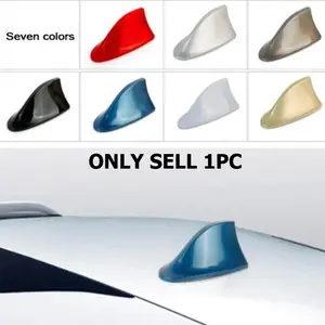 1PC Universal Car Roof Shark Fin Decorative Aerial Antenna Cover Sticker Base Roof Carbon Fiber Style For BMW/Honda/Toyota Car Accessories