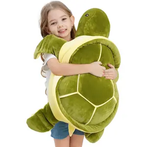 28 Inch Big Sea Turtle Stuffed Animals Giant Soft Plush Toys Ocean Green Turtle Plushie Body Pillow Gifts for Kids Boys Girls Girlfriend Birthday Valentine