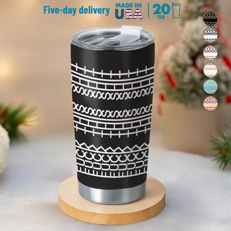 Judywin Talk Hidden Message 20oz Stainless Steel Tumbler - Bold Optical Design with Secret Statement, Insulated Leakproof Portable Coffee Flask, Funny Stress Relief Men's Gift for Office/Home, Black with Straw